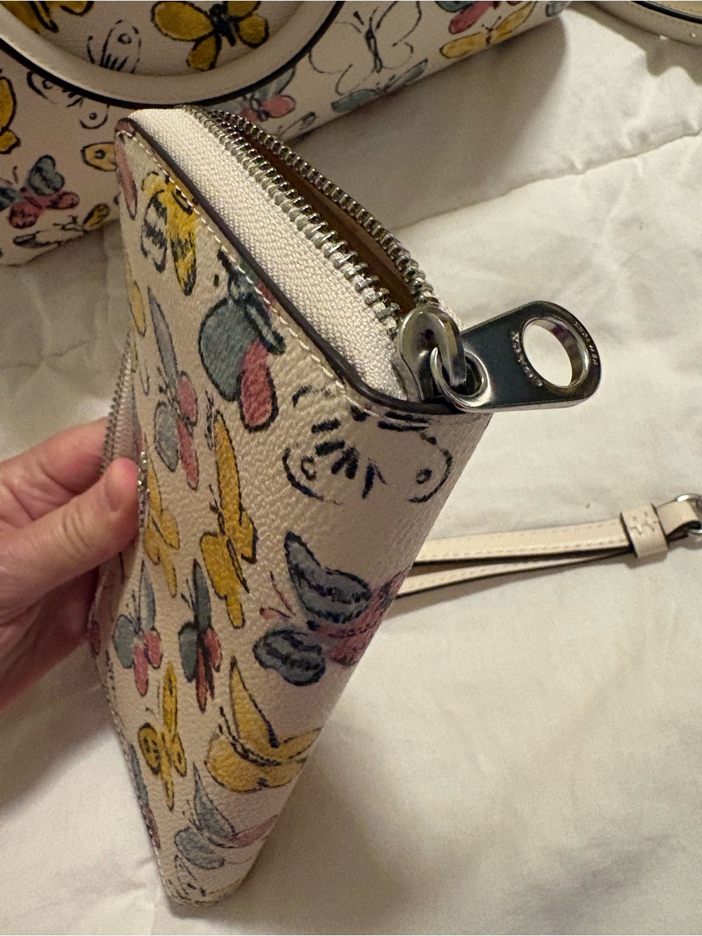 COACH Rowan Satchel Bag With Butterfly Print & matching wallet Set - Picture 12 of 16